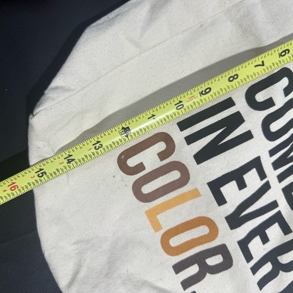 Elegant Cream Tote with Inspirational Print - Picture 8 of 8